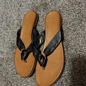 Unity in Diversity Black and Tan Sandals